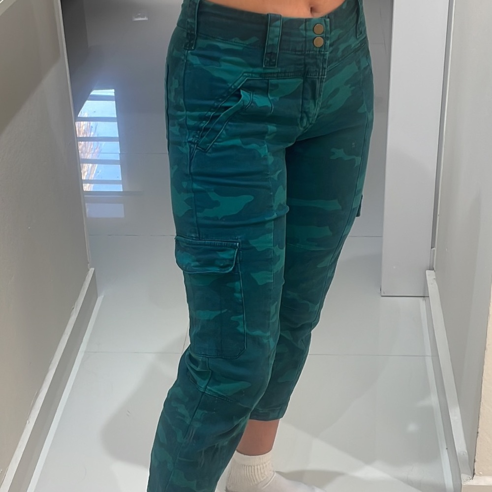 Military print pants Anthropologie